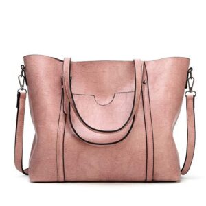 ZOSIVEB Hobo Purses Handbags for Woman Crossbody Large Handbag for Ladies Shoulder Vegan Fashion Leather Tote Bag (Pink)