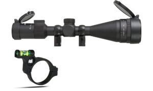 monstrum guardian 4-12x50 ao rifle scope with parallax adjustment | black | monstrum rifle scope level bubble | 1 inch diameter | bundle