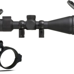 Monstrum Guardian 4-12x50 AO Rifle Scope with Parallax Adjustment | Black | Monstrum Rifle Scope Level Bubble | 1 inch Diameter | Bundle