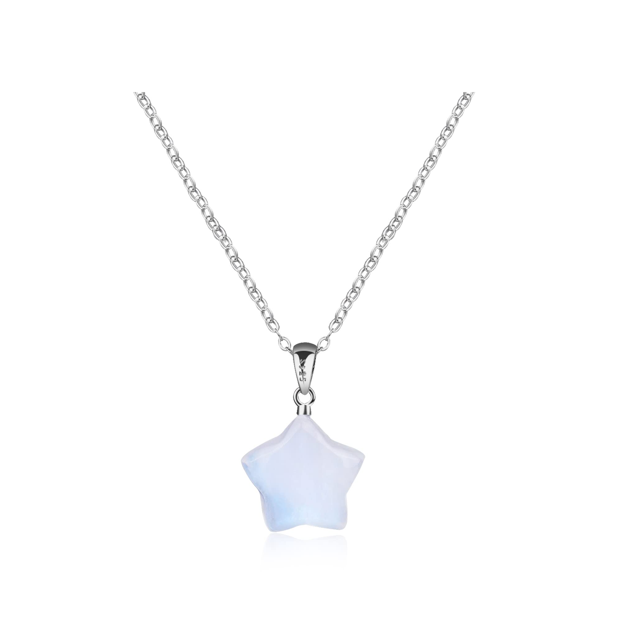 GAVU Star Pendant Moonstone Crystal Necklace for Women