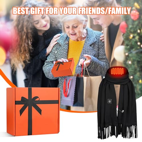 Electric Heated Scarf for Gift Women Men Rechargeable Scarves Shawl Blanket with Battery Neck Heating Pad