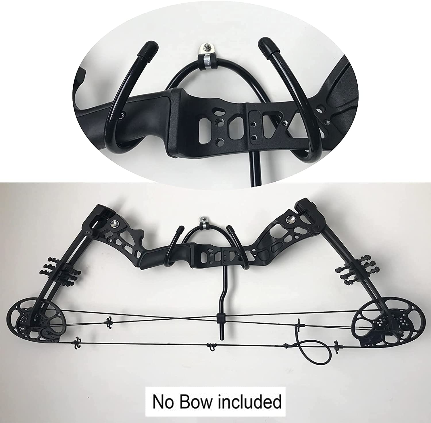 Pmsanzay 4 Pack Universal Bow Display Brackets Wall Hanger Hook Wall Mount Storage Rack to Display Your Bow - Sturdy Yet Flexible,Hold up to 20 Lbs - Easy to Install - Hold 4 Bow - No Bow