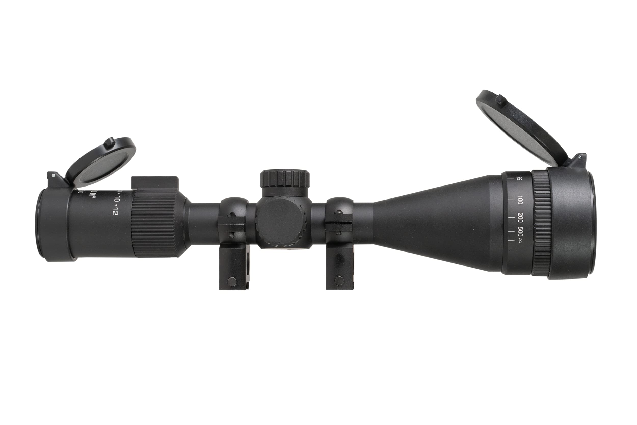 Monstrum Guardian 4-12x50 AO Rifle Scope with Parallax Adjustment | Black | Monstrum Rifle Scope Level Bubble | 1 inch Diameter | Bundle