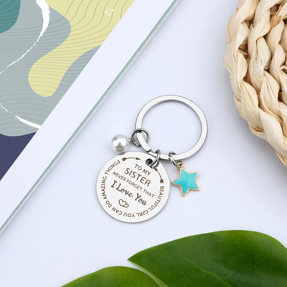 Keychain sister birthday gifts from sister key chain sister gifts key ring gift for sisters from sisters best sisters jewelry unique birthday christmas graduation presents for little big sister