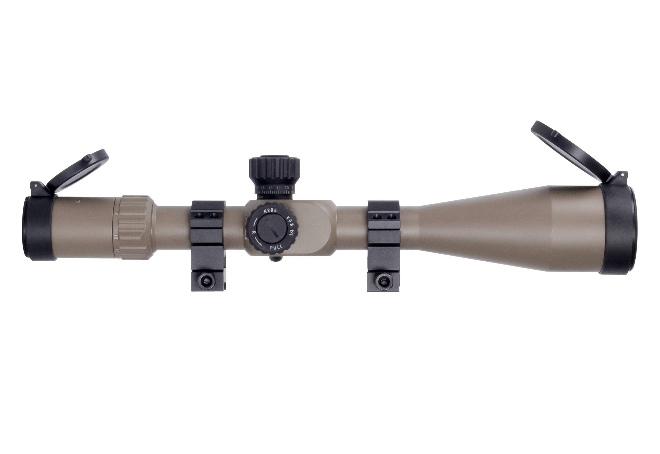 Monstrum G3 6-24x50 FFP Rifle Scope | Flat Dark Earth | Monstrum Rifle Scope Level Bubble | 30 mm Diameter | Bundle