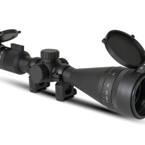 Monstrum Guardian 4-12x50 AO Rifle Scope with Parallax Adjustment | Black | Monstrum Rifle Scope Level Bubble | 1 inch Diameter | Bundle