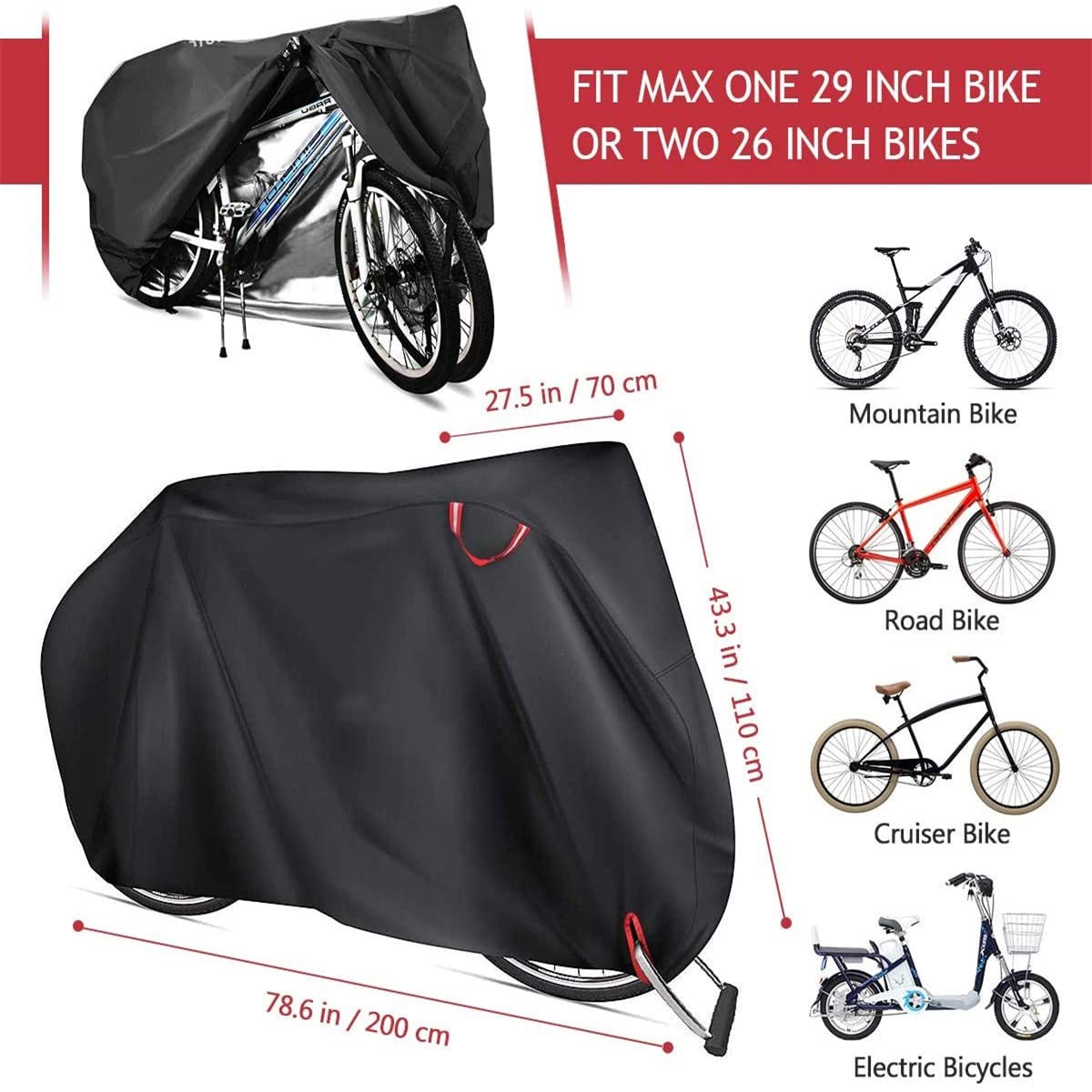 Bike Cover Outdoor Waterproof Bicycle Covers Rain Proof for Mountain Road Bike