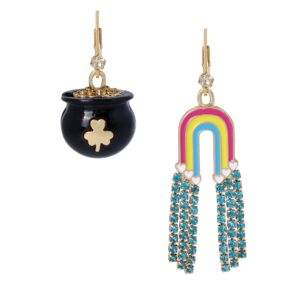 betsey rainbow mismatched earrings