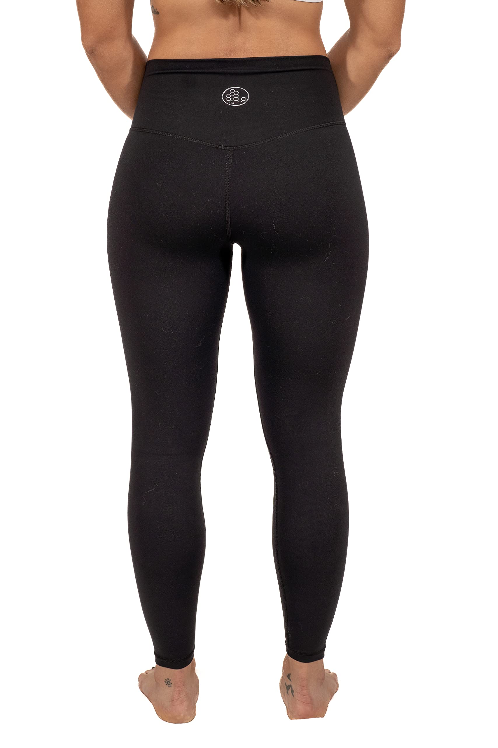 Bizy Bee High Waisted Workout Leggings for Women - Soft Slimming Women's Leggings for Sports, Yoga, Running and Everyday Wear - Black - Medium