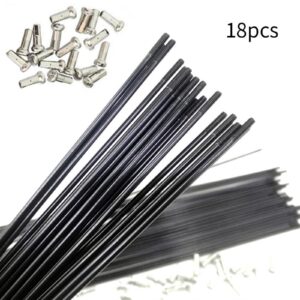 18Pcs 14G 251mm-269mm Mountain Bicycle Steel Spokes Bike Wheel Radius Knitting Needle Accessories with Caps Suitable 36-Hole Hub (Color : 263mm)