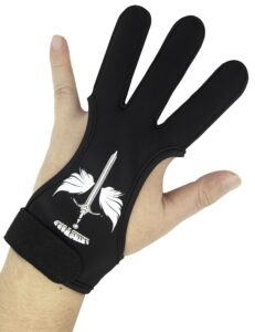 animsword archery protective glove archery shooting gloves three-finger archery protective gloves for men nd women.