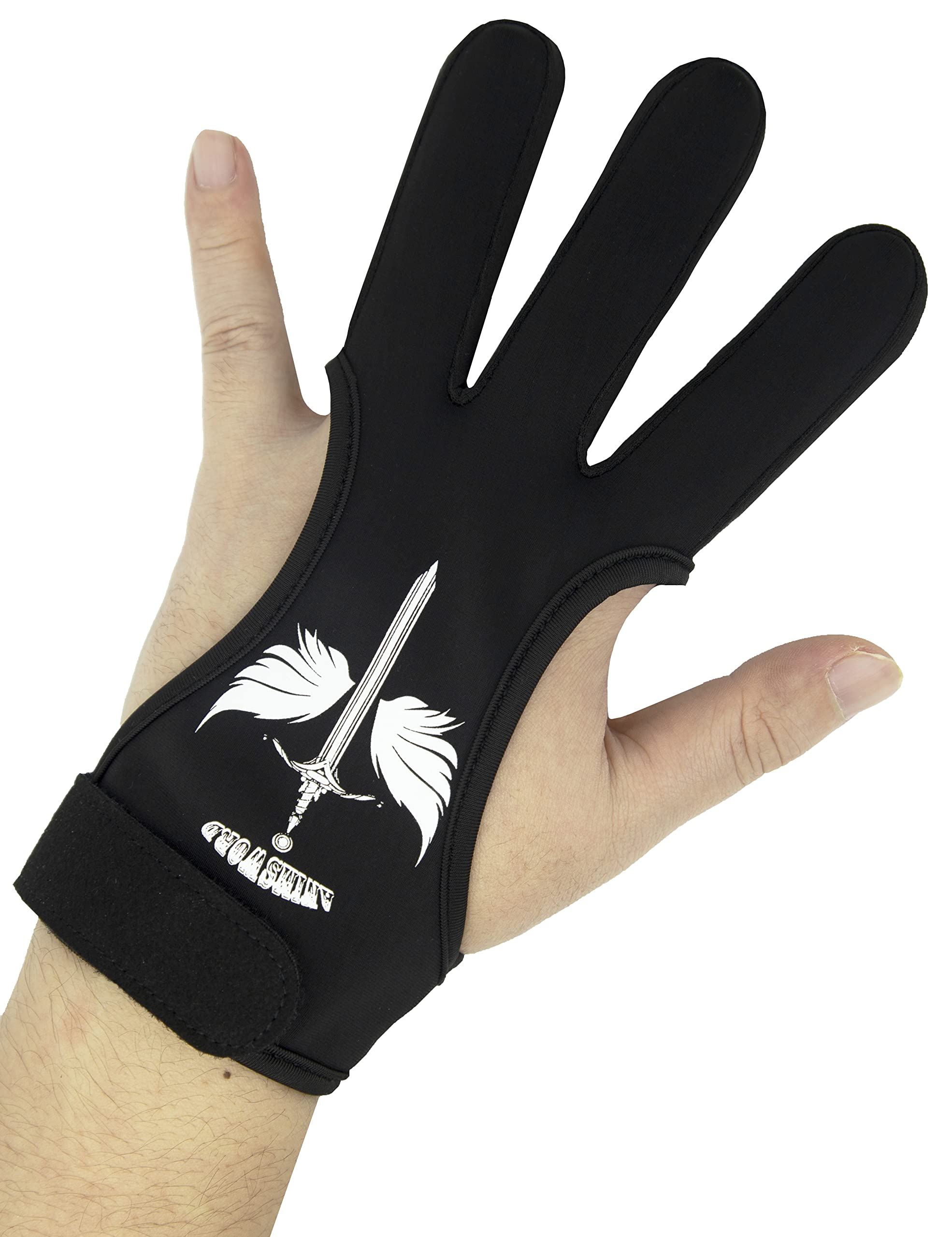 ANIMSWORD Archery Protective Glove Archery Shooting Gloves Three-Finger Archery Protective Gloves For Men nd Women.