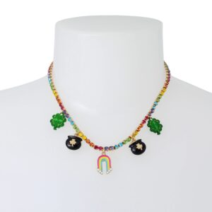 Betsey Lucky Charm Tennis Necklace