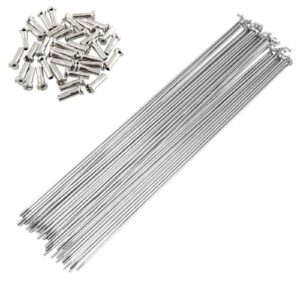 40pcs 181mm-230mm silver 14g bicycle spokes with nipples stainless steel mountain road bike (color : 200mm)