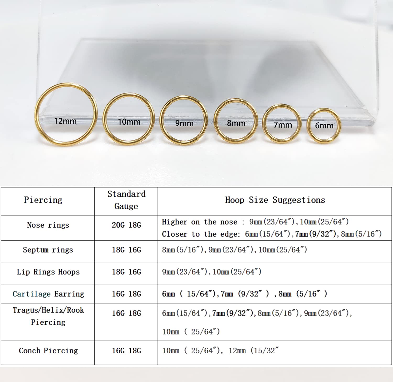 MeiziQL 3Pcs 18G Nose Ring Hoops Septum Rings 8mm 10mm Surgical Steel Double Hoop Nose Ring- Double Row Diamonds Hinged Segment Hoop , Stainless Steel, cubic zirconia