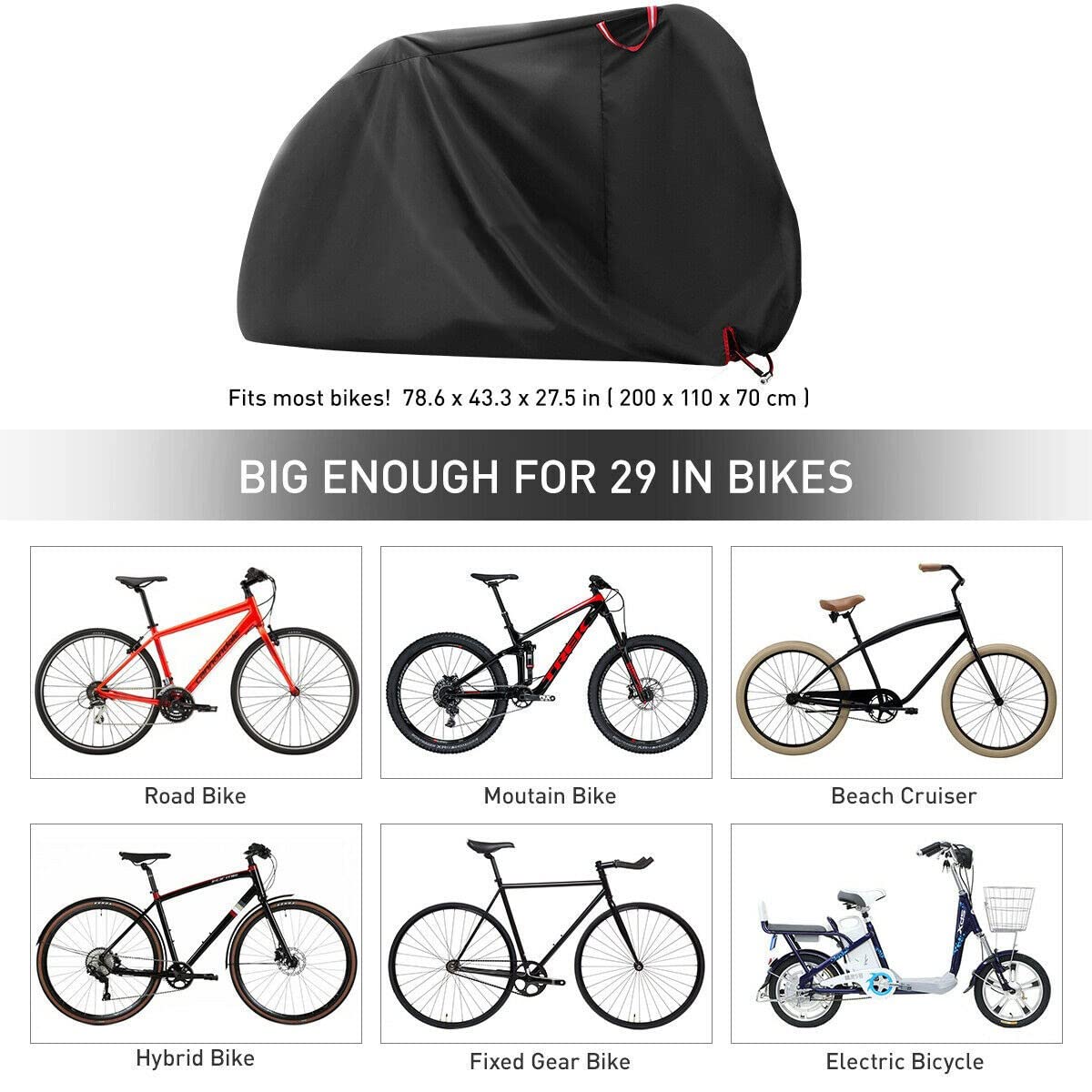 Bike Cover Outdoor Waterproof Bicycle Covers Rain Proof for Mountain Road Bike