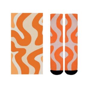 Sierra Socks Orange Creamsicle Pattern Unisex Socks - XL-Women Shoe Size (14+) / Buy 1 pr.