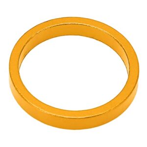 Kadimendium Bike Front Fork Gasket, Bicycle Headset Washer Aluminum Alloy Light Weight for Road Bike 28.6mm Tube(Gold)