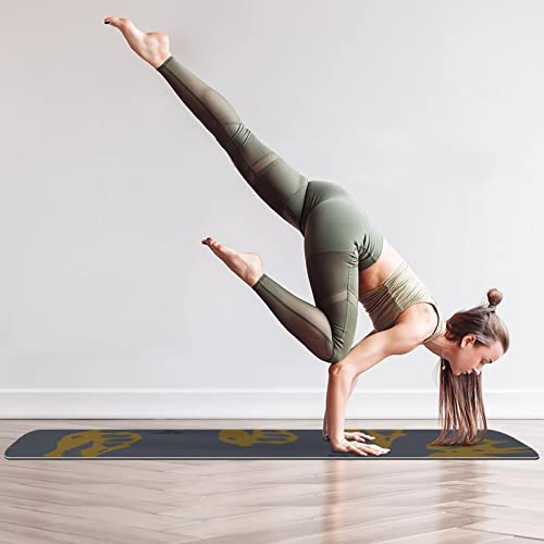 Dragon Sword Ancient Specimen Premium Thick Yoga Mat Eco Friendly Rubber Health&Fitness Non Slip Mat for All Types of Exercise Yoga and Pilates (72" x 24" x 6mm)