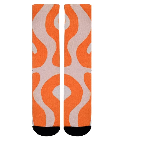 Sierra Socks Orange Creamsicle Pattern Unisex Socks - XL-Women Shoe Size (14+) / Buy 1 pr.