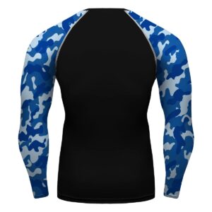 Custom Made Long Sleeve Compression BJJ Wrestling Cross Training Rash Guard- Camo Rash Guard Compression Shirt for No-Gi, Gi, & MMA