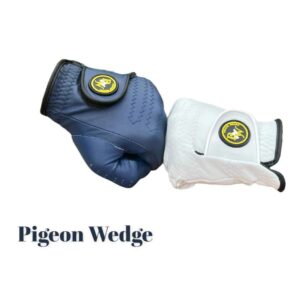 PIGEON WEDGE Leather Golf Glove Men for Right Handed Golfers, Lambskin Leather, Comfortable Design, Maximum Grip, All Weather Golfing Glove, Worn On Left Hand, Breathable