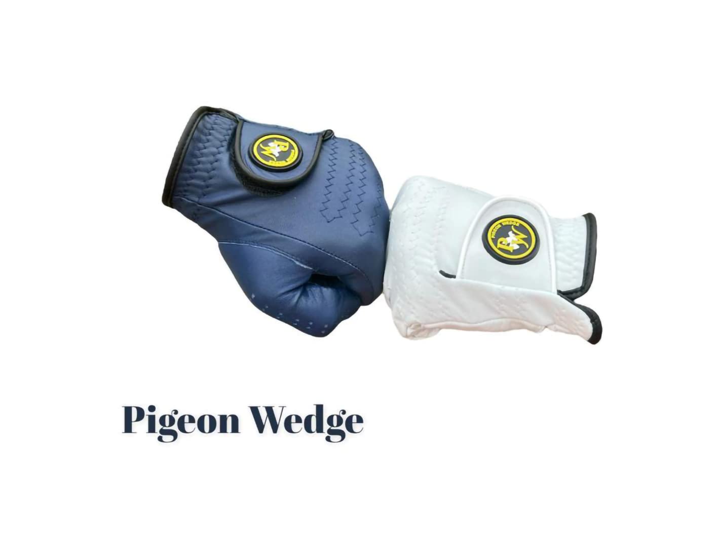 PIGEON WEDGE Leather Golf Glove Men for Right Handed Golfers, Lambskin Leather, Comfortable Design, Maximum Grip, All Weather Golfing Glove, Worn On Left Hand, Breathable