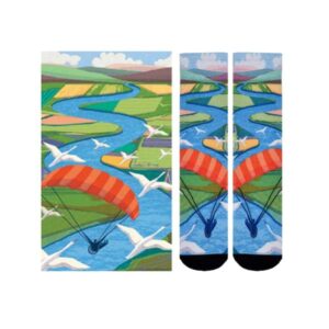 Sierra Socks Birds Eye View Pattern Unisex Socks - XL-Women Shoe Size (14+) / Buy 1 pr.