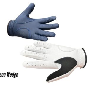 PIGEON WEDGE Leather Golf Glove Men for Right Handed Golfers, Lambskin Leather, Comfortable Design, Maximum Grip, All Weather Golfing Glove, Worn On Left Hand, Breathable