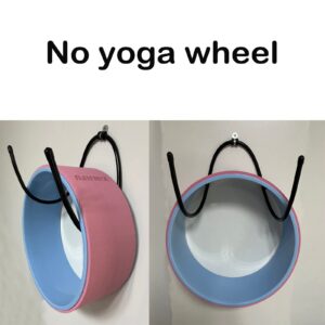 Yoga Wheel Wall Rack Wall Storage Mount Wall Holder Storage Organizer Shelf - Sturdy Yet Flexible,Great for Foam Rollers and Yoga Mats - No Scratches - Easy to Install - No Yoga Wheel