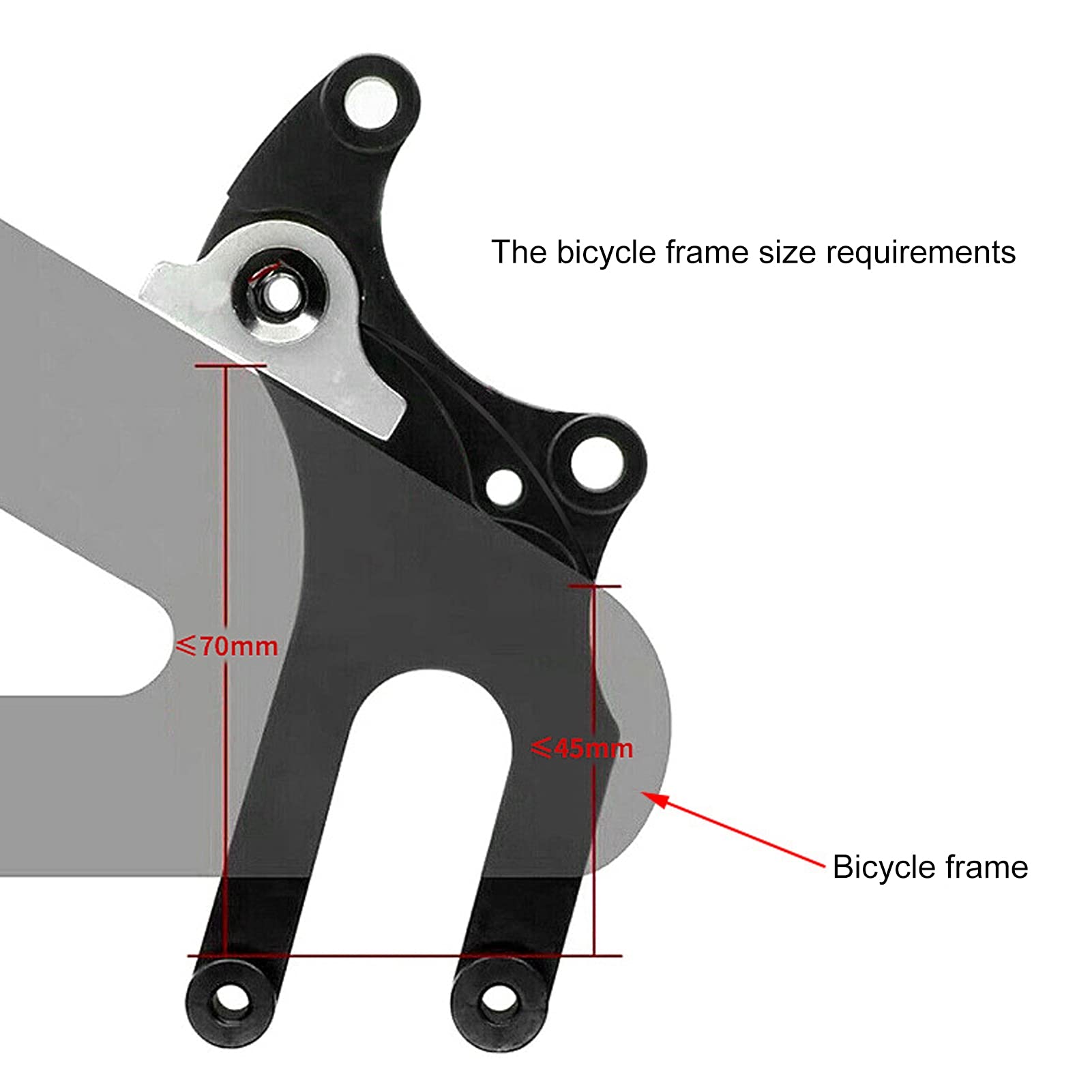 Ejoyous Disc Brake Adapter, Aluminum Alloy Fixed Seat Disc Brake Converter Mounting Adapter Rear Wheel Heavy Duty Conversion Modification Accessories for Mountain Bikes Road