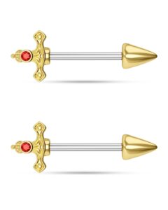 cm crareesi mania dagger nipple rings 316l surgical steel gold nipple piercing jewelry 14 gauge nipple jewelry goth nipple rings for women and men