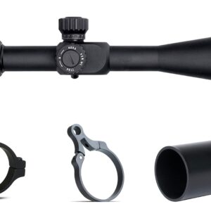 Monstrum G3 6-24x50 FFP Rifle Scope | Rifle Scope Level Bubble | 30 mm Diameter | 44-A Throw Lever | SS-H Scope Sunshade | Bundle