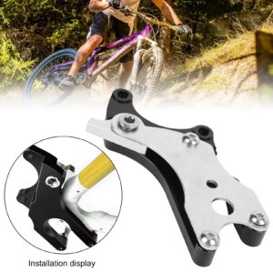 Ejoyous Disc Brake Adapter, Aluminum Alloy Fixed Seat Disc Brake Converter Mounting Adapter Rear Wheel Heavy Duty Conversion Modification Accessories for Mountain Bikes Road