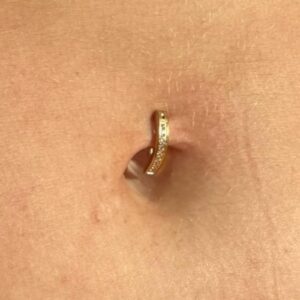 QWALIT Gold Belly Button Ring Belly Rings for Women Belly Button Rings Surgical Steel Clicker Belly Ring Simple Belly Piercing Belly Button Piercing Jewelry