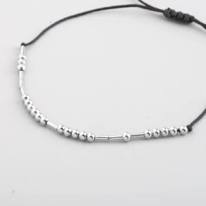 PLITI Boss Lady Morse Code Bracelet For Women Boss Mentor Leader Appreciation Jewelry (Boss bitch morse bg)