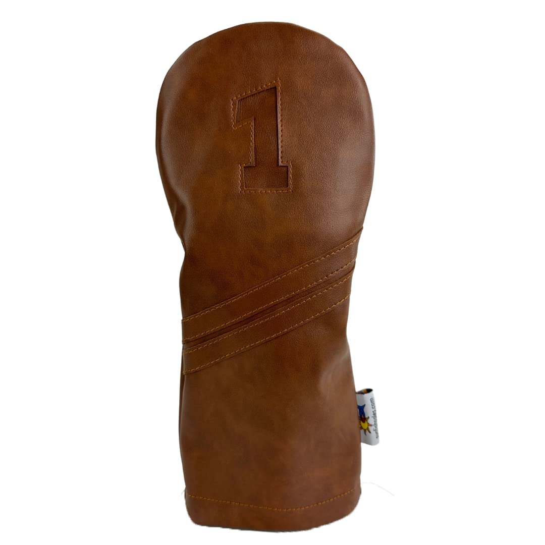 Brown Out -Brown On Brown- Leather driver golf headcover by Sunfish!