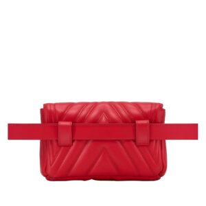 MCM Women's Patricia Red Quilted Leather Crossbody Belt Bag