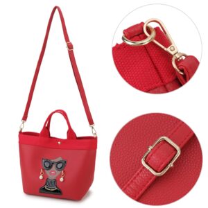 ENJOININ Novelty 3D Lady Face Purse for Women Casual Shopping Bag Top Handle Satchel Handbags Shoulder Bag Totes