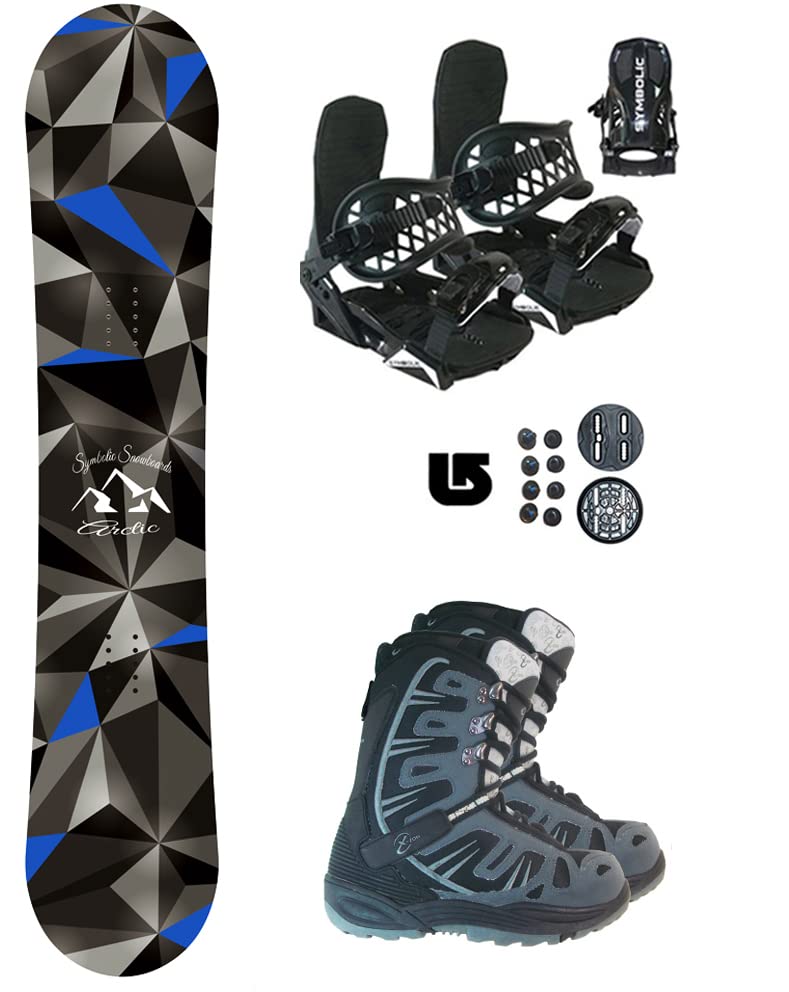 Symbolic Arctic Snowboard & Bindings & Black Dragon Boots (nio10) Size 6 Complete Package (Boot Fits 6 Men/Kid (Euro 38), 130cm Arctic Rocker Board)