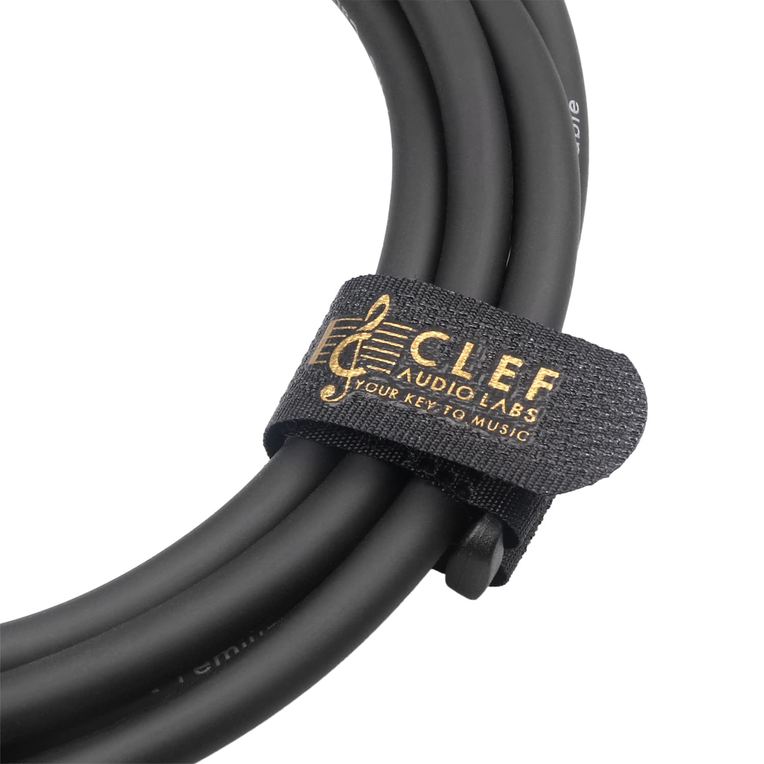 Clef Audio Labs XLR Mic Cable, 3 Feet, Balanced 22AWG Cord, Gold Plated 3-Pin Male to Female Connectors for Vocal or Instrument Microphone and Audio Interface, Black PVC Jacket, Zinc Alloy Shell