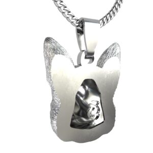 SC SWICK CREATIONS German Shepherd Dog Head 925 Sterling Silver Pendant