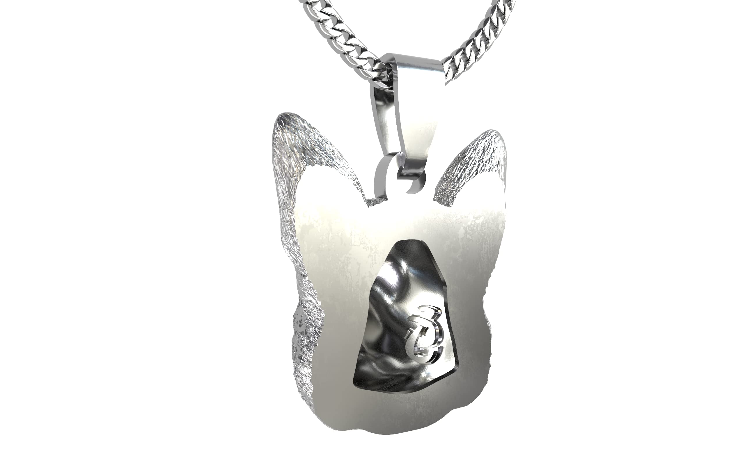 SC SWICK CREATIONS German Shepherd Dog Head 925 Sterling Silver Pendant