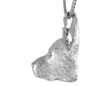 SC SWICK CREATIONS German Shepherd Dog Head 925 Sterling Silver Pendant