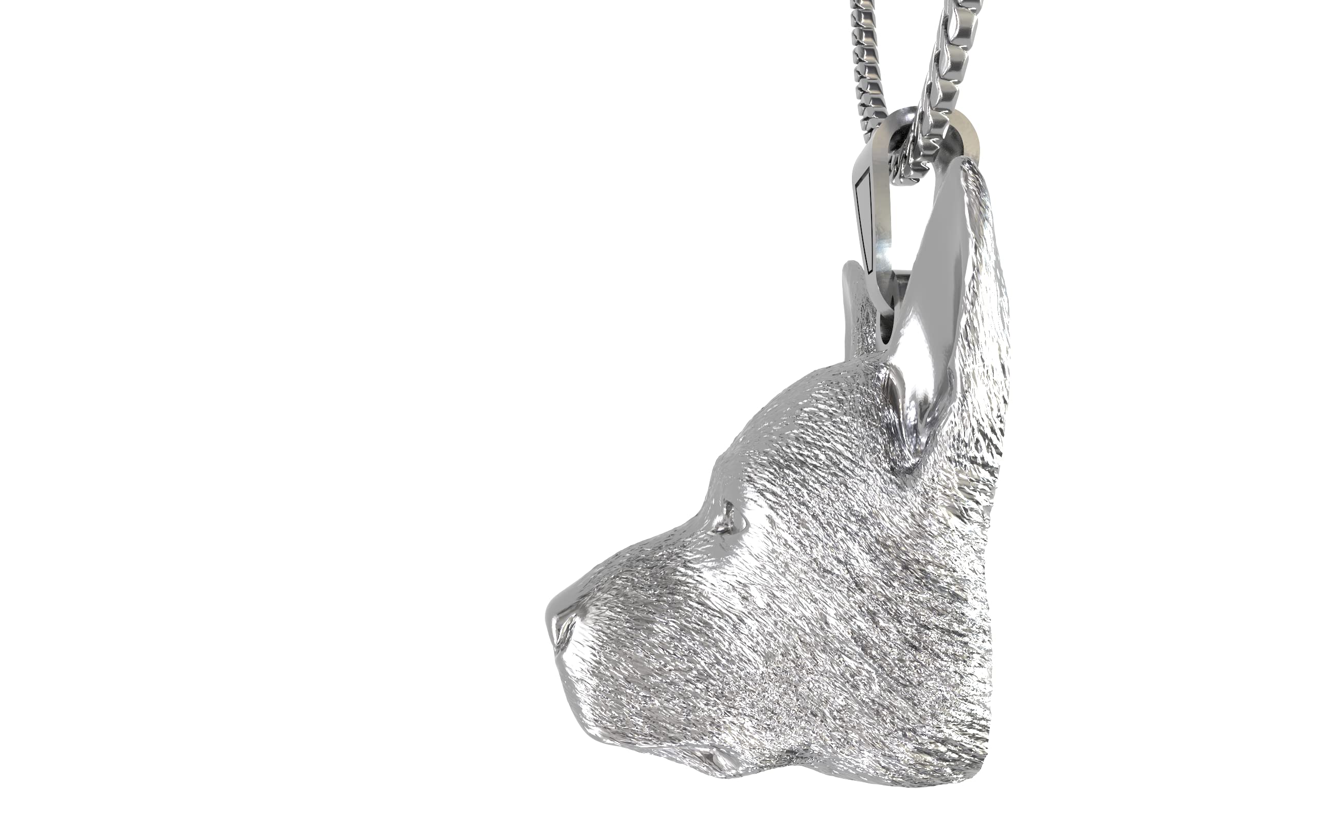 SC SWICK CREATIONS German Shepherd Dog Head 925 Sterling Silver Pendant