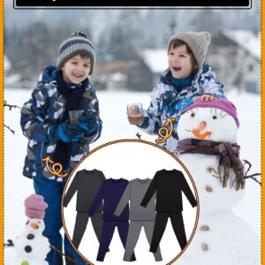 Taiyin 6 Sets Boys Thermal Underwear Warm Soft Thermal Top and Long Underwear Winter for Kids Boy(L)