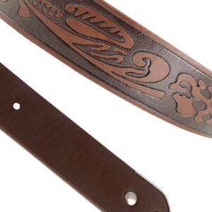 TOPACC Western Embossed Engraved Tooled Leather Belt for Women Brown Cowgirl Cowboy Country Belts for Jeans Pants Girls