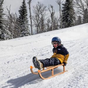 Slippery Racer Kids Wooden Foldable Snow Sled