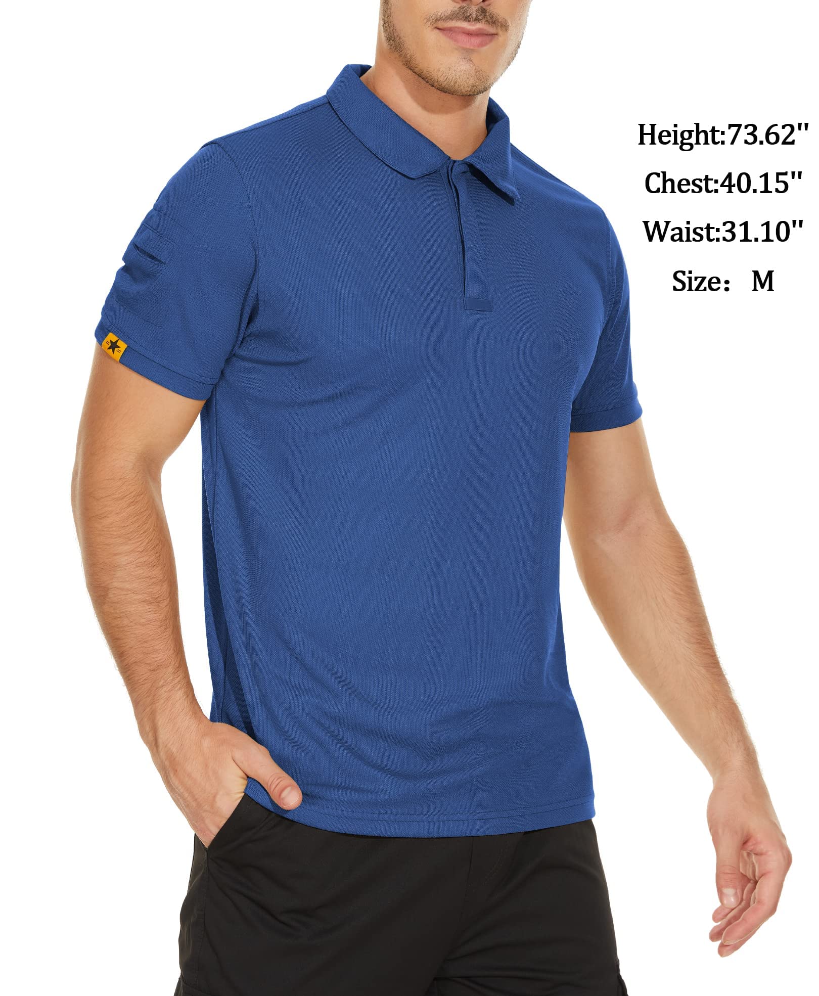 V VALANCH Short Sleeve Polo Shirts for Men 2 Pack Summer Shirt Moisture Wicking Golf Polo Tennis Shirt