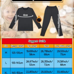 Taiyin 6 Sets Boys Thermal Underwear Warm Soft Thermal Top and Long Underwear Winter for Kids Boy(L)